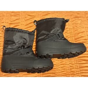 Northside Men's ONYX Winter Boots snow Black Size 6 Rubber Base Cinch Top NWOT